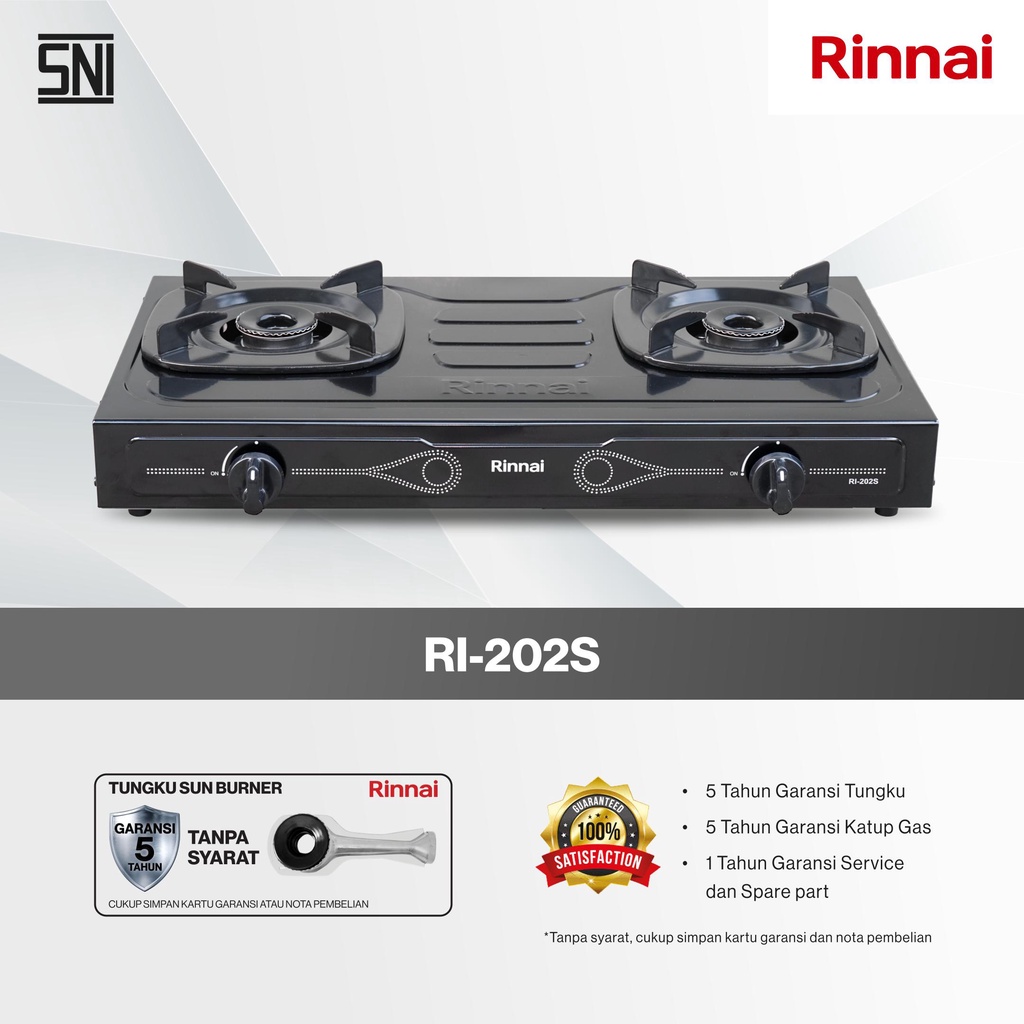 Rinnai 2-Burner Gas Stove RI 202 S | Rinnai 2-Burner Gas Stove RI 202 S ...