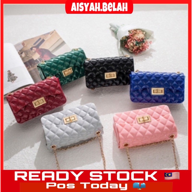 Ready Stock Jelly beg Sling bag Jelly Bag Sling Bag Women Bag