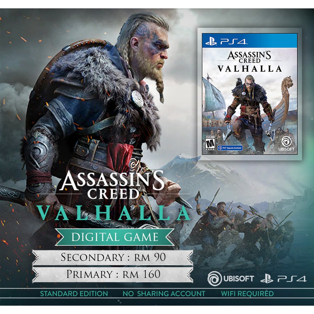 PS4 ASSASSINS CREED VALHALLA | PS4 Digital Game | Shopee Malaysia