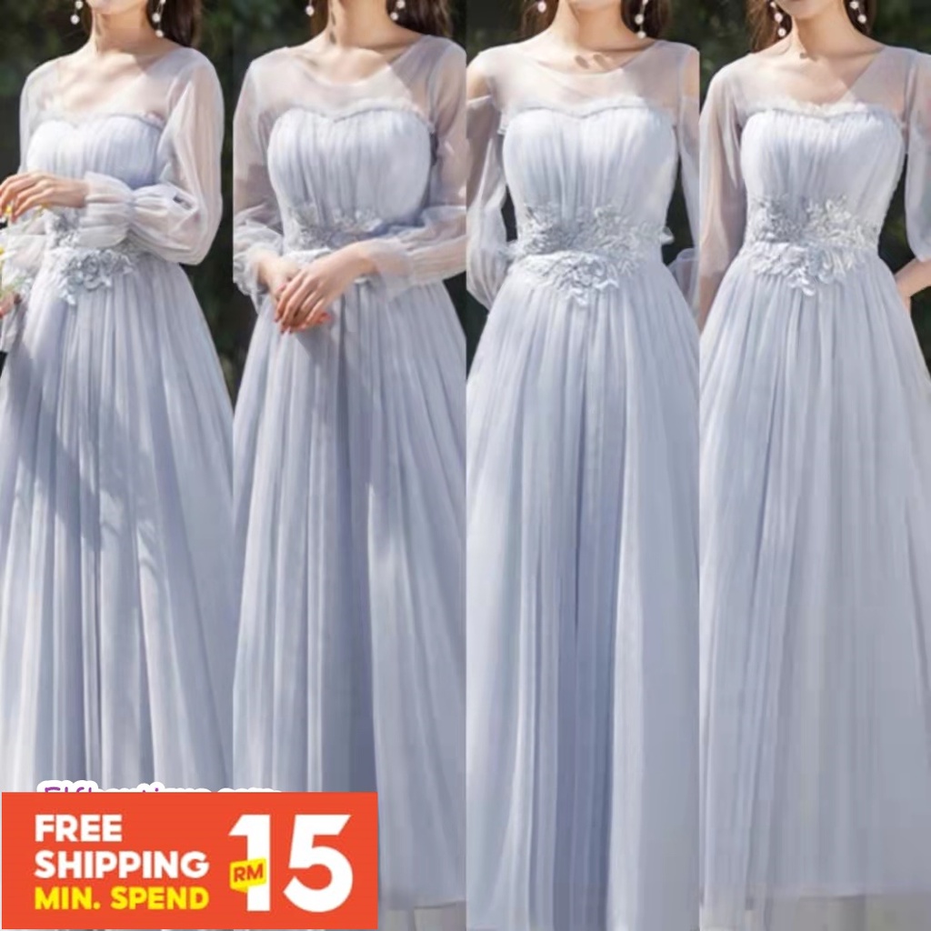 thumbnail image 2 of READY STOCK Woman Gorgeous Long Sleeve Off Shoulder Slim Fit Sister 2 of 11