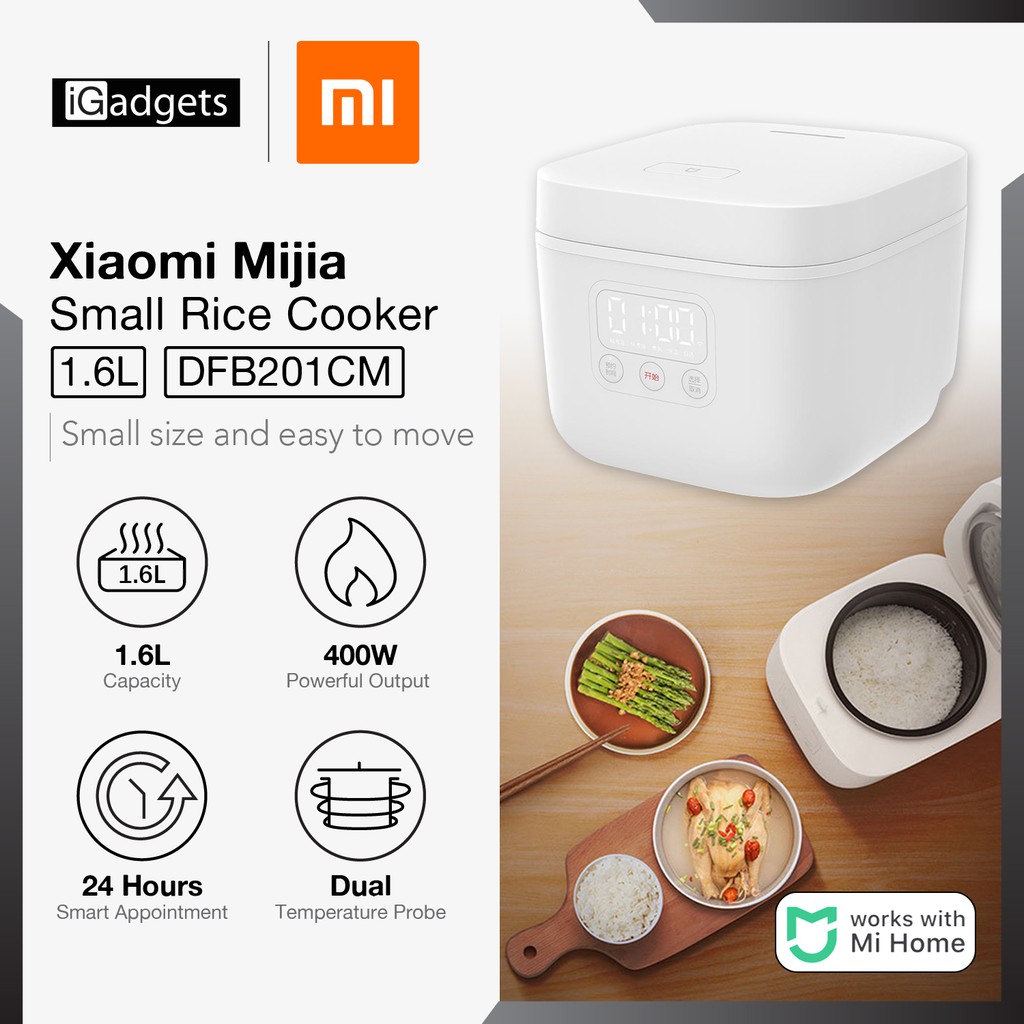 XIAOMI Mijia Small Rice Cooker (1.6L) DFB201CM Shopee Malaysia