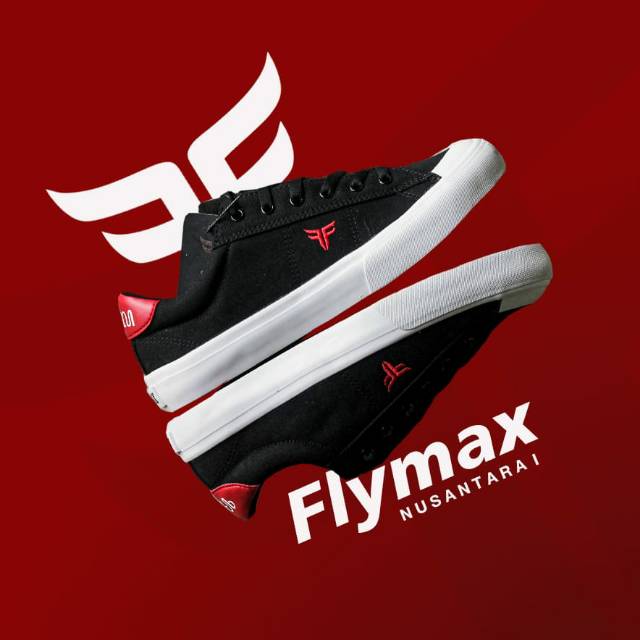 Flymax Shoes - NUSANTARA 1 (BLACK RED) | Shopee Malaysia
