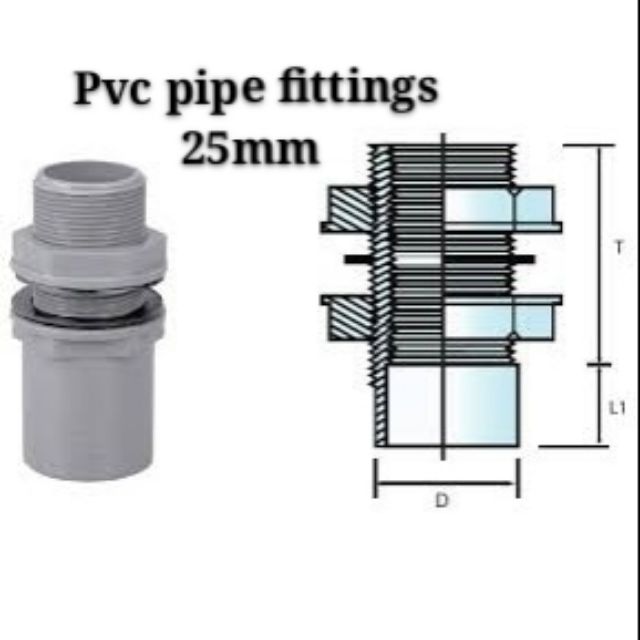 Pvc tank connector 25mm (1") Shopee Malaysia
