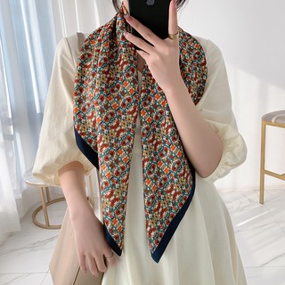 2023 New Classical Designer Fashion Women Twilly Neck Tie Scarf Female Hair  Hand Wrist Foulard Shawl Hijab Bandana