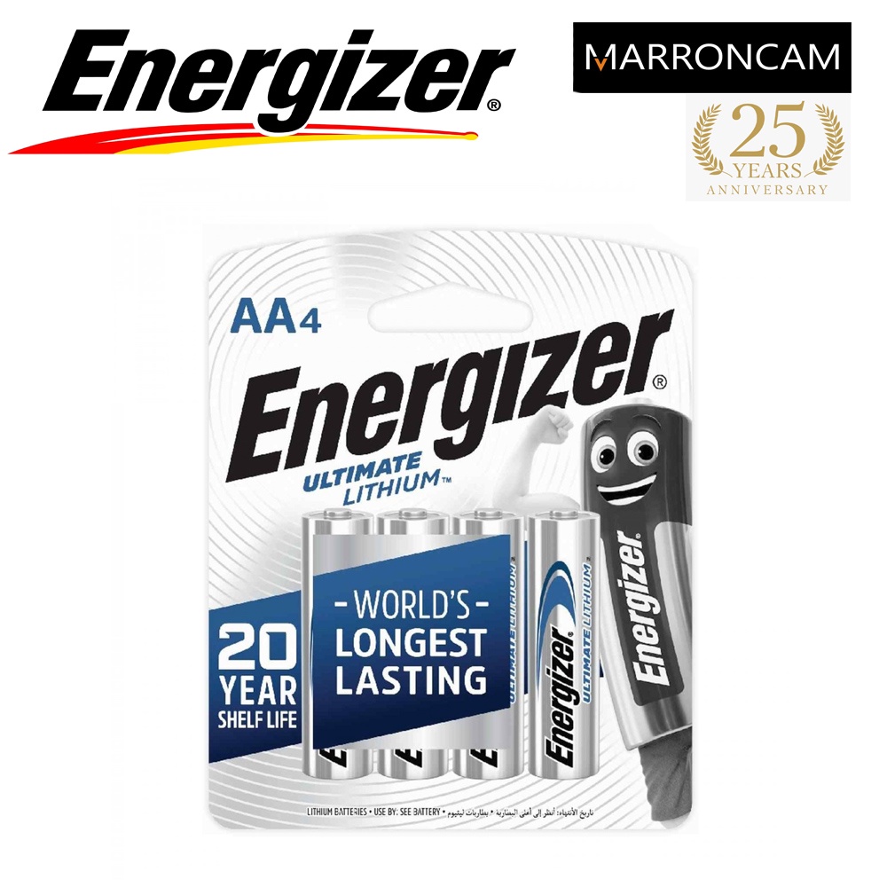 Energizer Ultimate Lithium AA Batteries (1.5V, 3500mAh, 2Pack