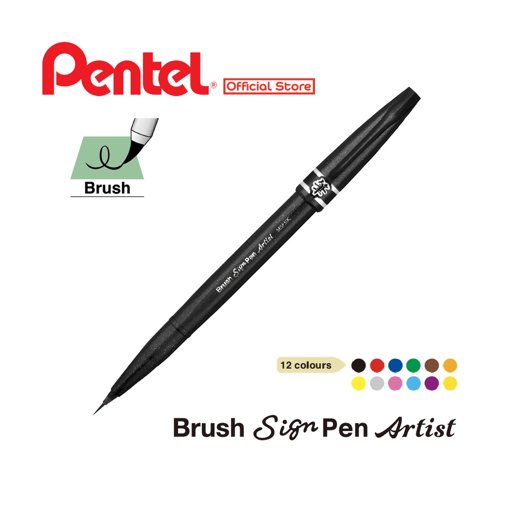 Pentel SESF30C Brush Sign Pen Artist Shopee Malaysia