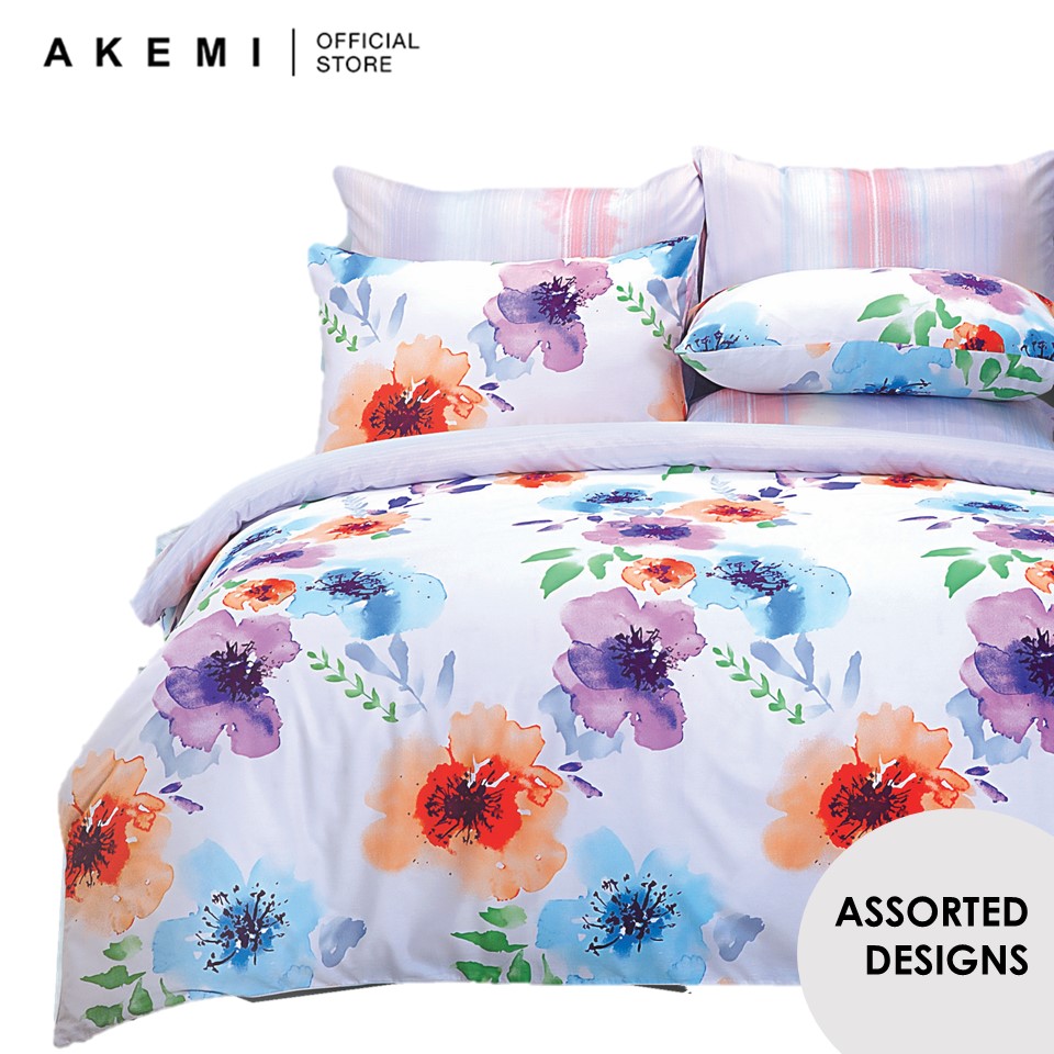 AKEMI Cotton Select Adore Flower Quilt Cover Set 730TC (Assorted