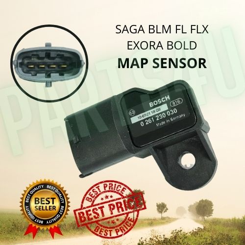 BOSCH 4 PIN MAP SENSOR PROTON SAGA BLM 1.3, SAGA FLX, PERSONA 1.6 LAMA ...