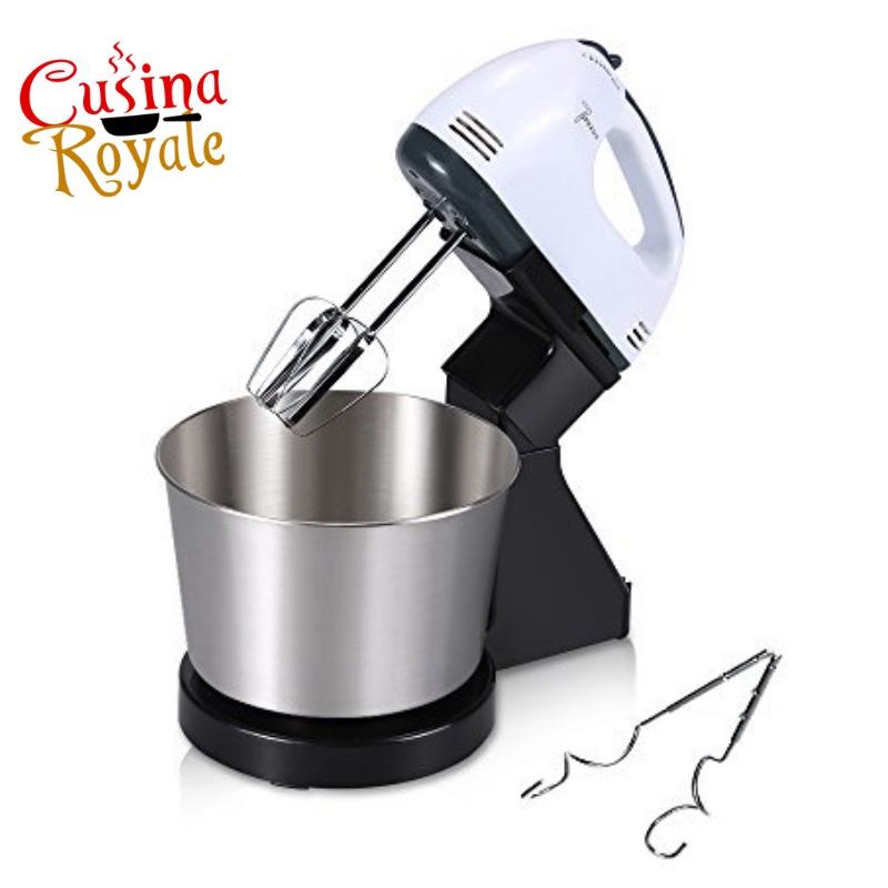 SCARLETT Hand Mixer With Bowl 7 Speed Mini Electric Food Mixer With