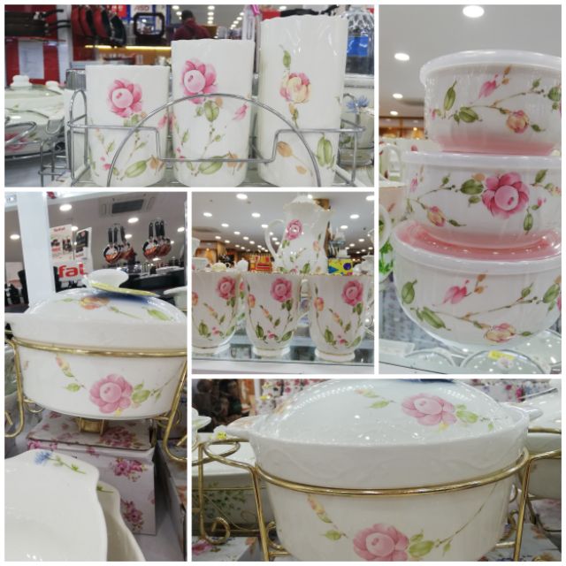 Set corelle inspired / bekas sudu / set mangkuk corelle / bekas lauk