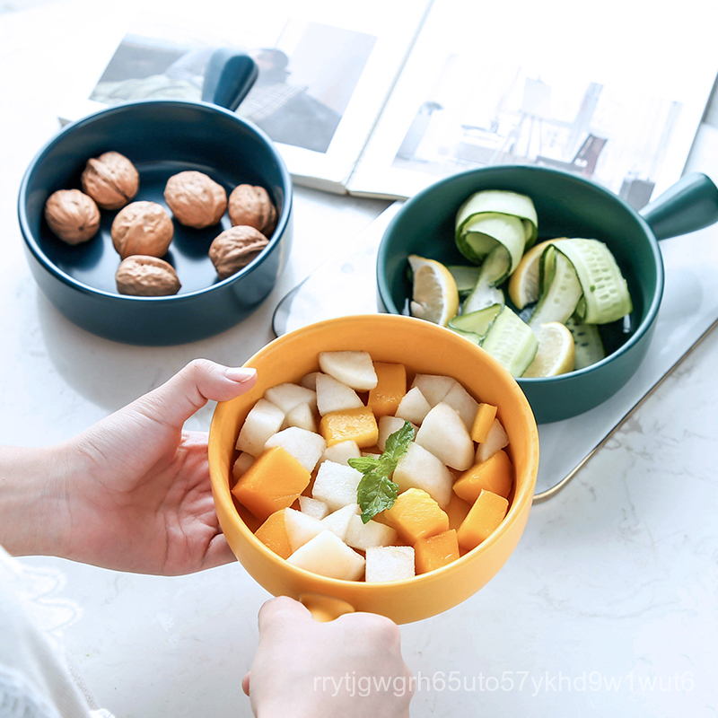 WUXINNordic Salad BuahBuahan dengan Pemegang Ketuhar Tembikar Plat