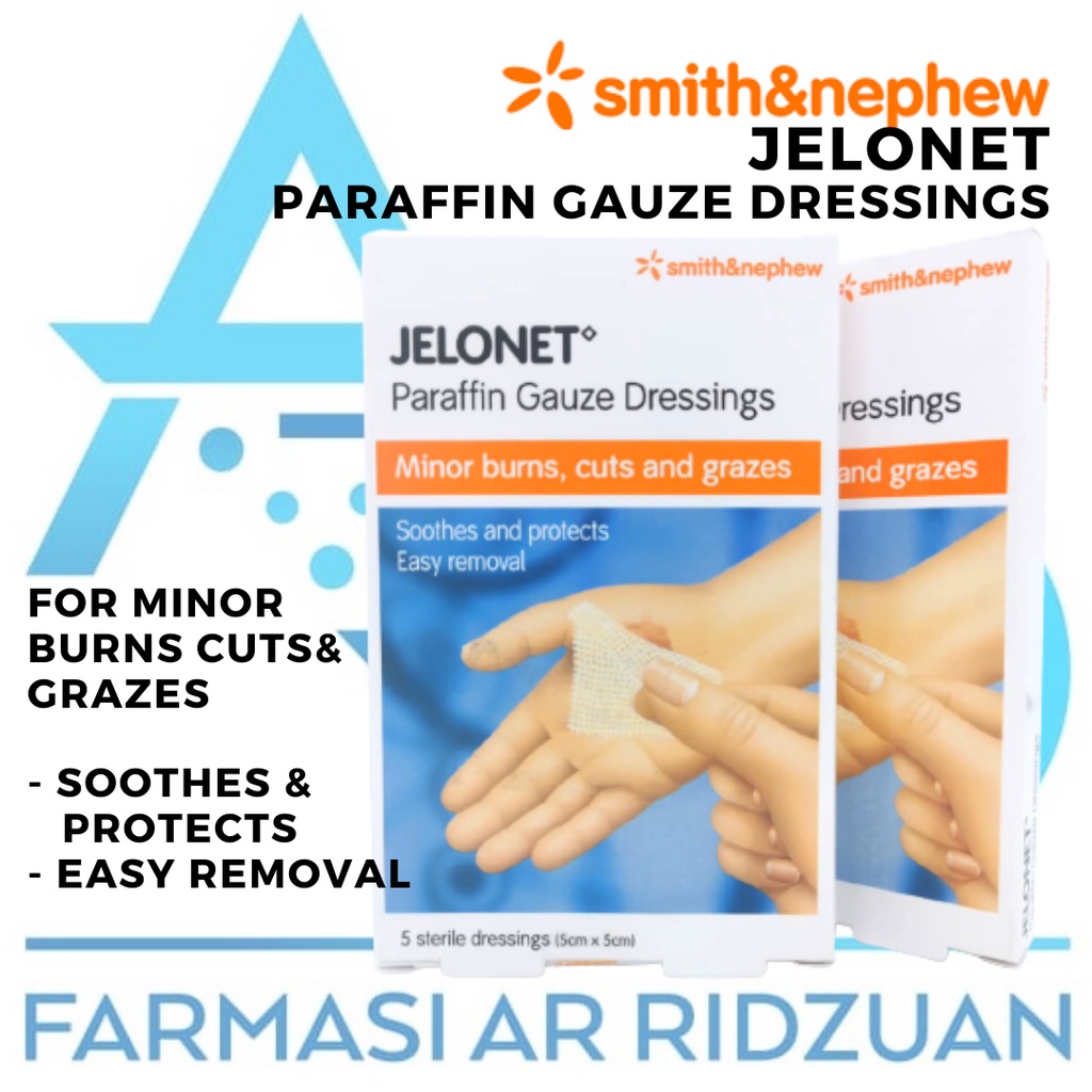 Paraffin Gauze Dressings 5cmx5cm 5 Sterile Dressings Shopee