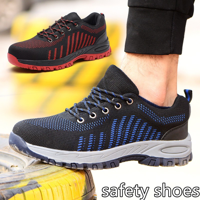 Asics Men Women Safety Shoes Hiking Shoes Anti smashing Anti