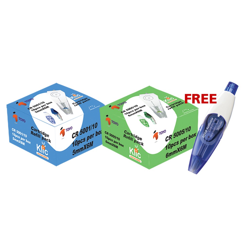 Toyo Klic Correction Tape Refill 10's Shopee Malaysia