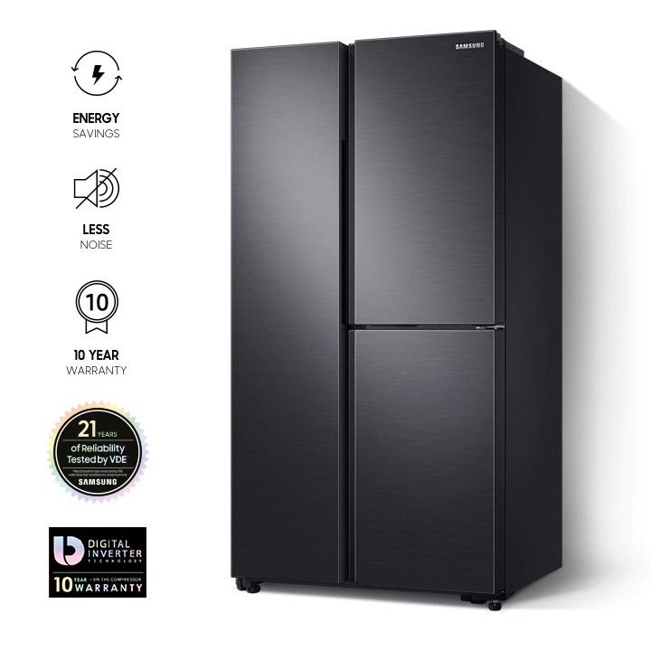 Samsung RS63R5591B4 670L Digital Inverter Flexzone Space Max All Around Cooling 3 Door Side By