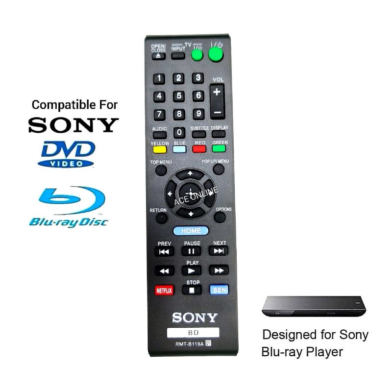 Remote for sony blu ray deals player