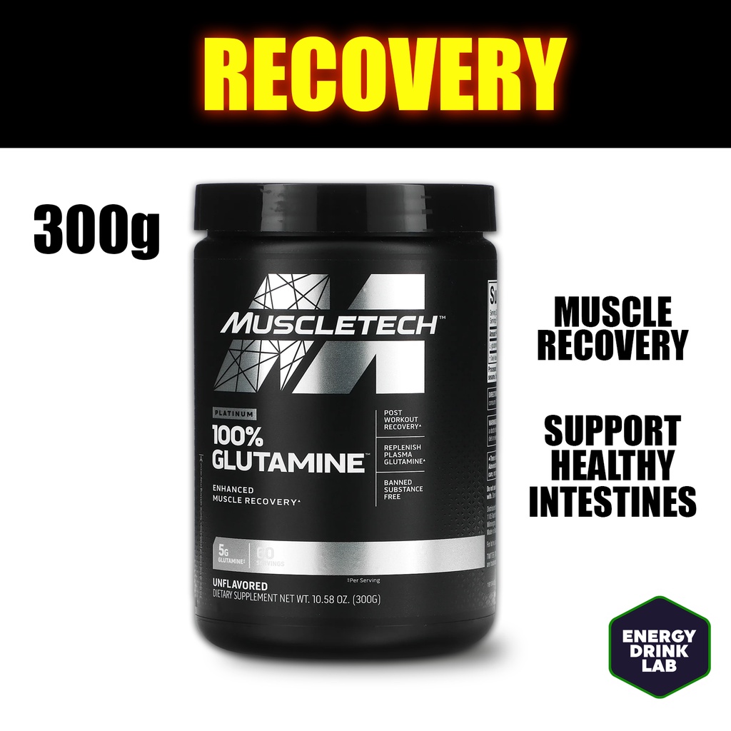 MuscleTech Glutamine Powder 300g 100% Ultra Pure For Muscle Endurance ...
