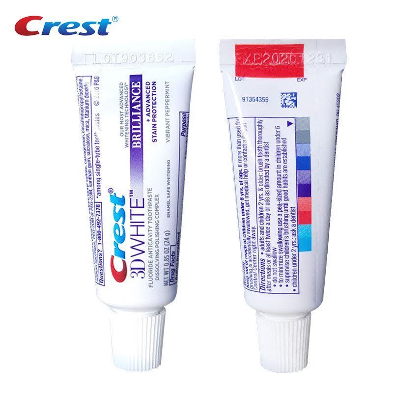 3D White Crest Toothpastes Brilliance Teeth Whitening Fluoride