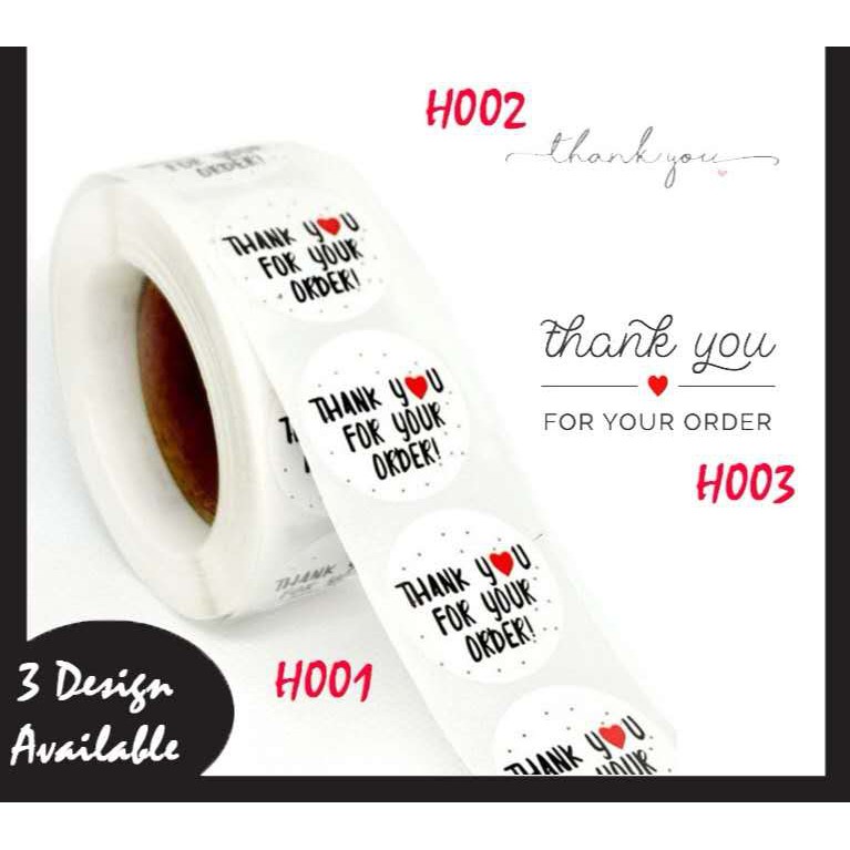 [Ready Stock] 500pcs Thank You Birthday Party Quality Seal Label ...