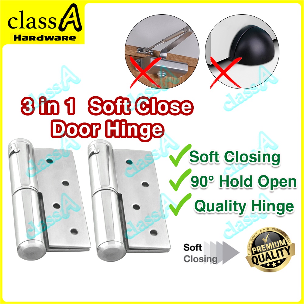 Classahw Quality 4 Inch Stainless Steel Soft Close Closing Door Hinge 