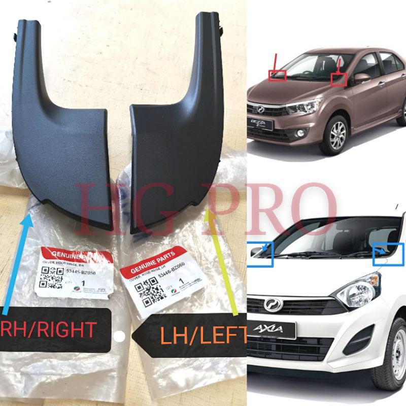 PERODUA AXIA BEZZA ORIGINAL WIPER AIR GRILLE SIDE COVER RH/LH