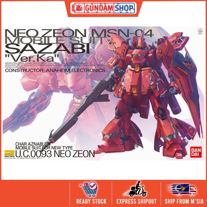 Bandai MG 1/100 MSN-04 Sazabi Ver.Ka | Shopee Malaysia