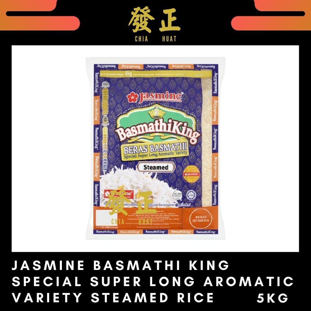 【PROMO Jasmine Beras Basmathi King Special Super Long Aromatic Variety Steamed Rice // Beras Basmathi 5kg