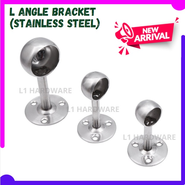 Towel Bracket Stainless Steel Towel Rod Bracket End Cap Pipe Holder