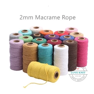 4mm Macrame Cord/Macrame Rope/Cotton Rope/Beige Cotton/Benang/yarn suitable  for crochet 三股纯绵绳 100 meter [READYSTOCK]