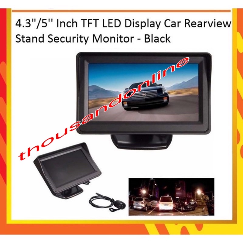 4.3”/ 5” INCH TFT LED DISPLAY CAR REARVIEW STAND SECURITY MONITOR