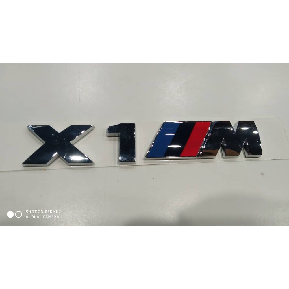 [READY STOCK !!!] BMW X1 M Emblem Logo Chrome | BMW X1M Logo | Shopee ...
