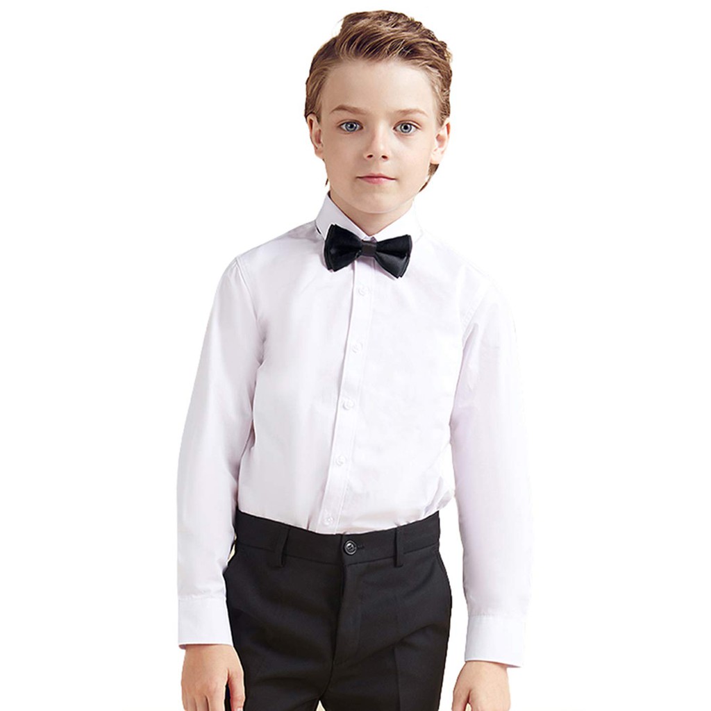 kids white button shirt