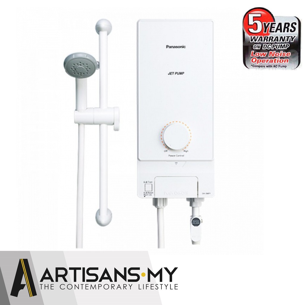 Panasonic One Push Stop Water Heater (Jet Pump) DH3MP1MW with 5 years