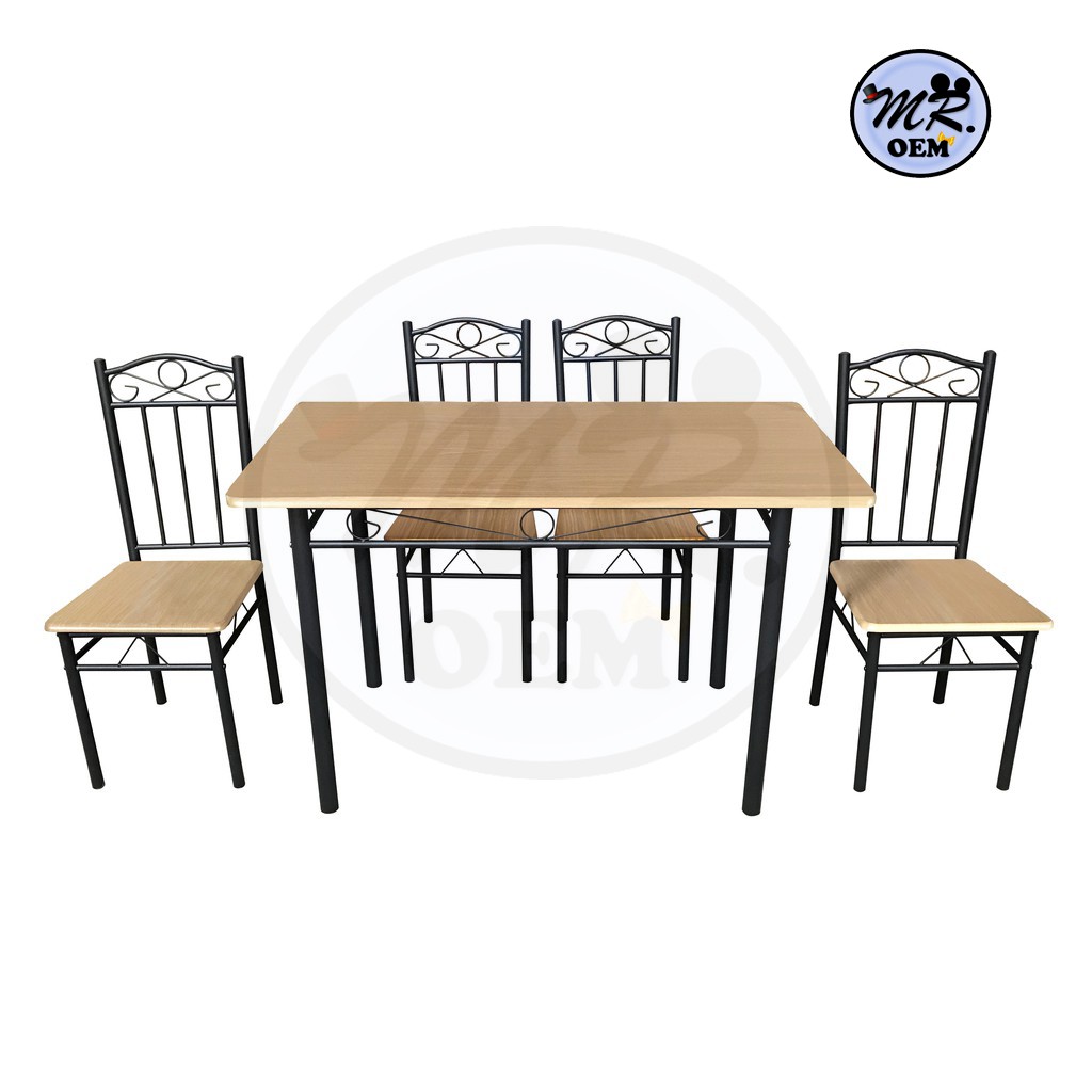 MR OEM Dining Table with 4 Chairs Home Living Restaurant Cafe Meja makan dan 4 kerusi Shopee Malaysia