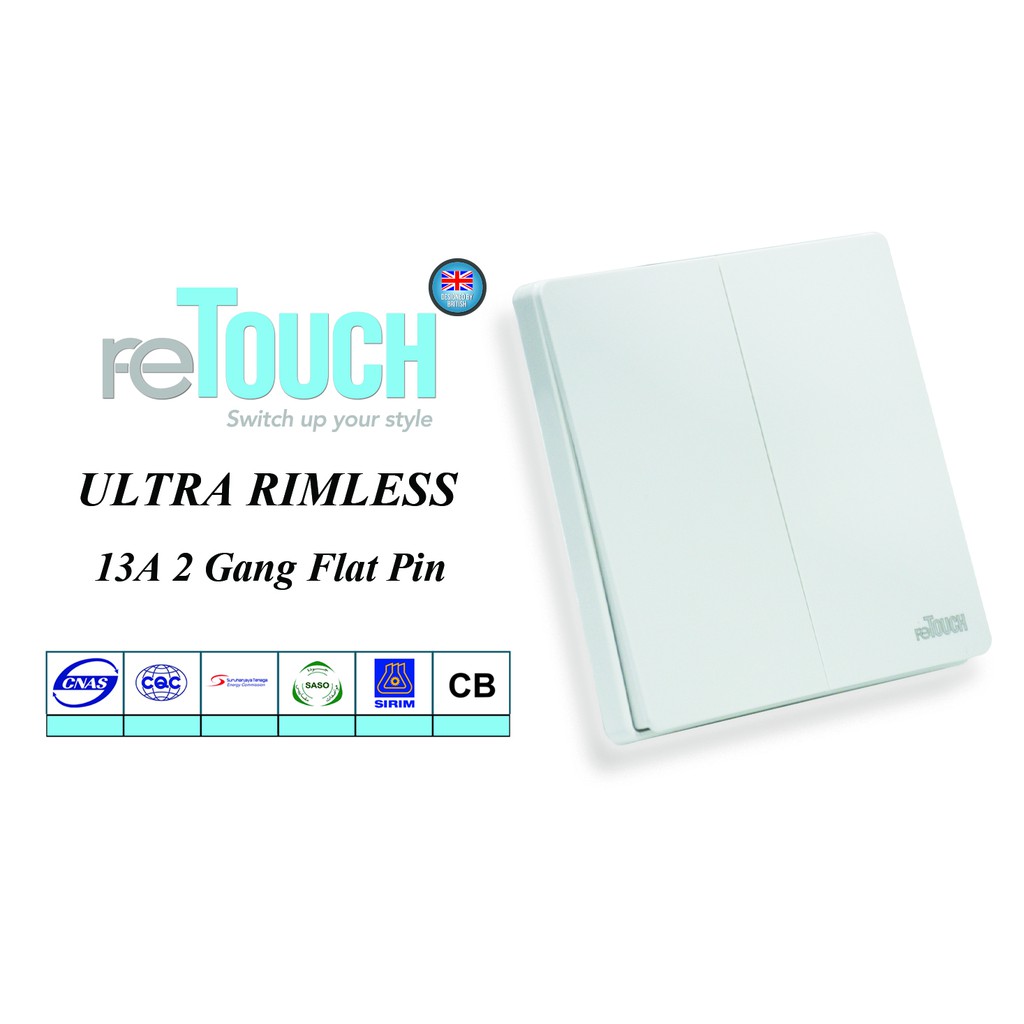 reTouch Ultra Rimless White Series Switches | Shopee Malaysia