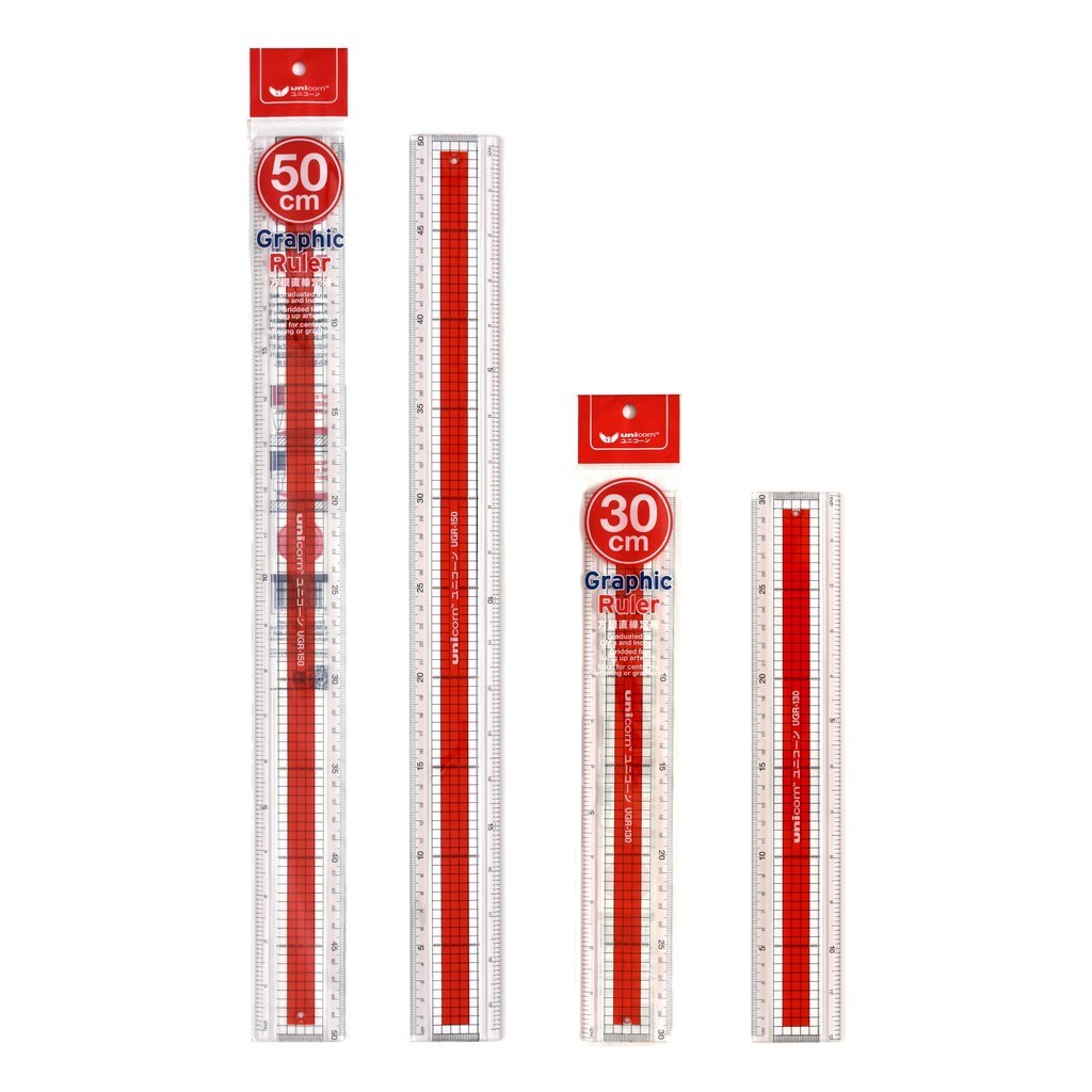 Unicorn Graphic Ruler /Pembaris (30cm) UGR-130 | Shopee Malaysia