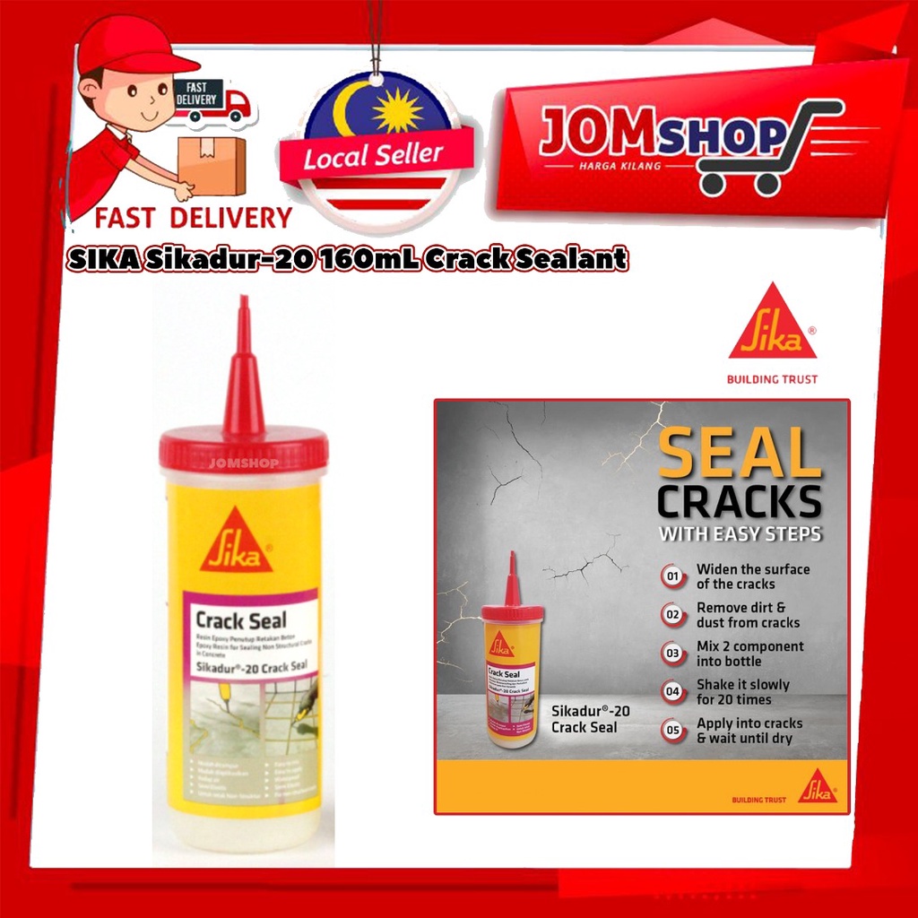 SIKA Sikadur 20 Crack Seal 160ml (A+B) Epoxy Resin L Repair & Seal ...