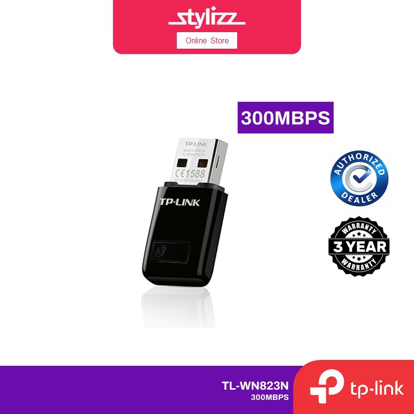 TL-WN823N Malaysia WiFi Wireless TP-LINK N300 Shopee Adapter Mini | USB
