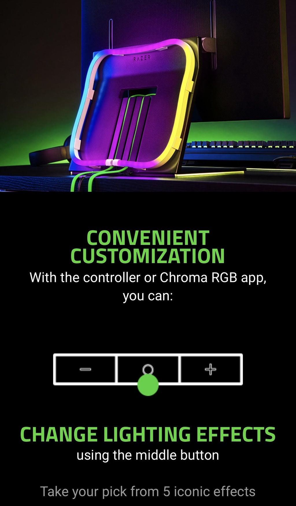 Razer Chroma RGB Light Strip Set Wireless ARGB Device for Advanced