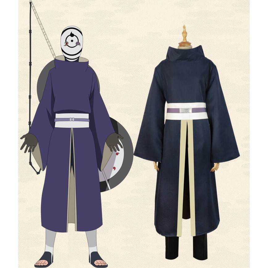 Naruto Akatsuki Ninja Tobi Obito Madara Uchiha Cosplay Costume | Shopee ...