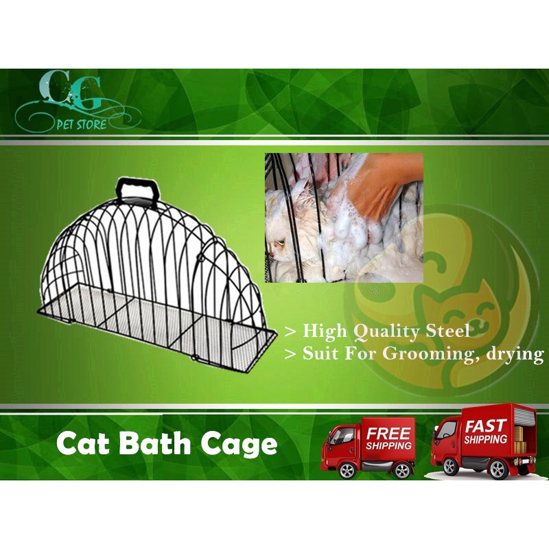 Sangkar Mandi Kucing Besar / Cat Bathing Cage / Cat Bath Grooming Cage