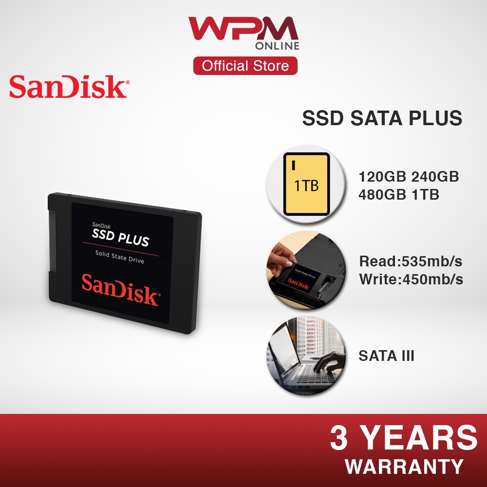 SanDisk SSD PLUS - SSD - 240 GB - SATA 6Gb/s