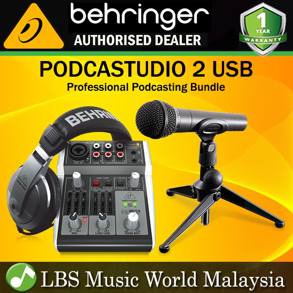 Behringer PODCASTUDIO 2 USB Professional Bundle with USB interface ...