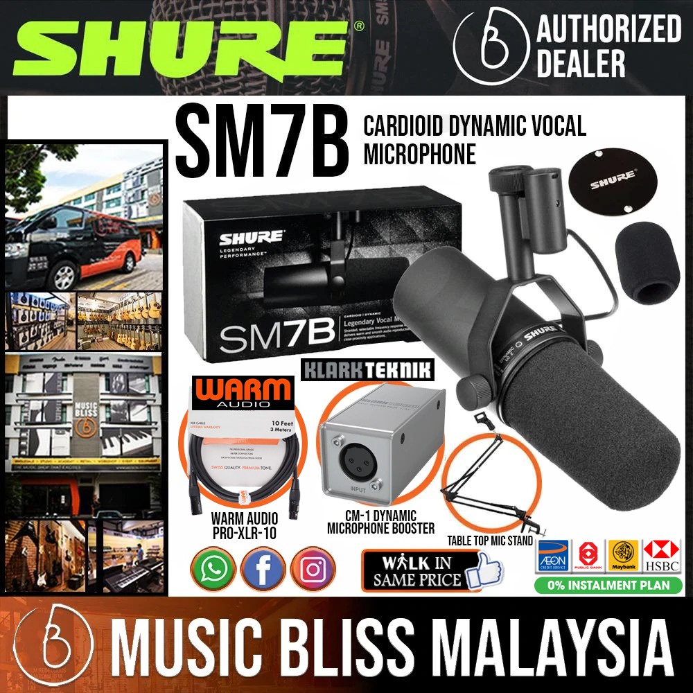 [READY STOCK] Shure SM7B Dynamic Vocal Microphone (SM-7B / SM 7B ...