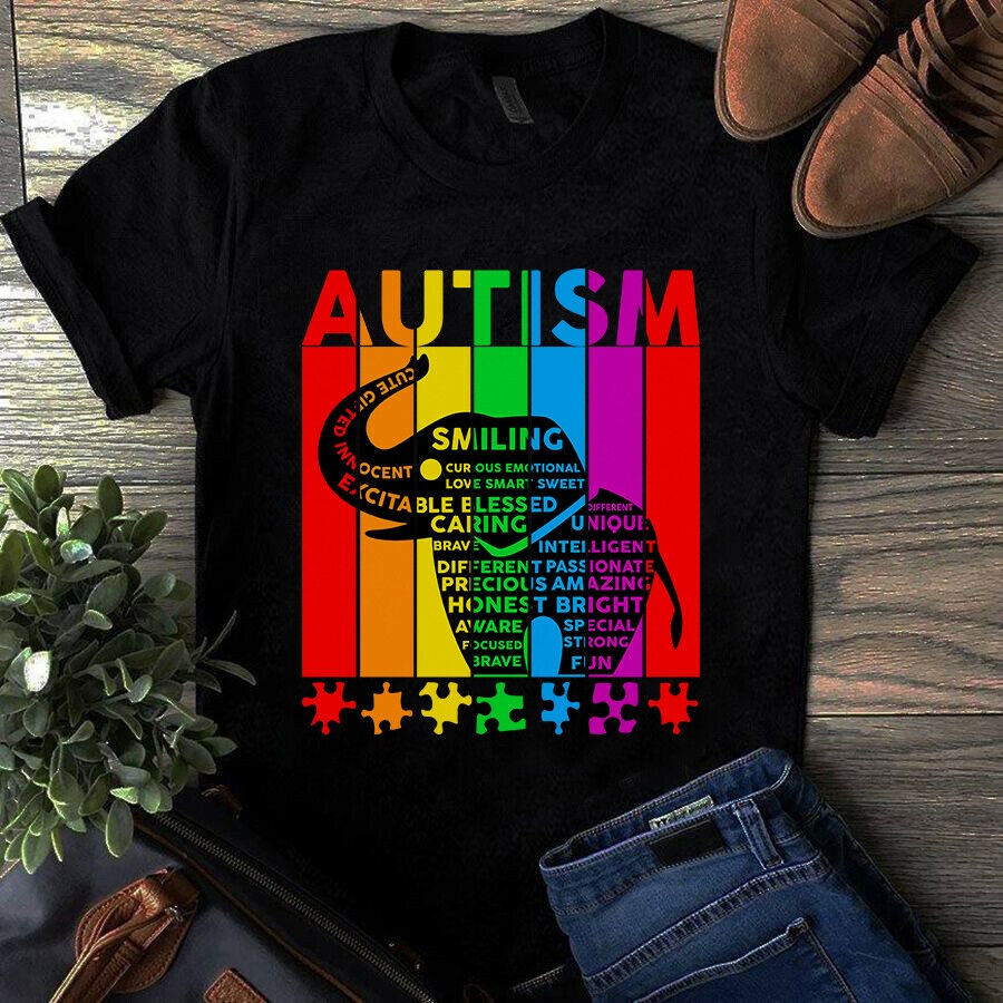 Autism Puzzle Elephant Definition Autism Awareness Gift Tshirt | Shopee ...