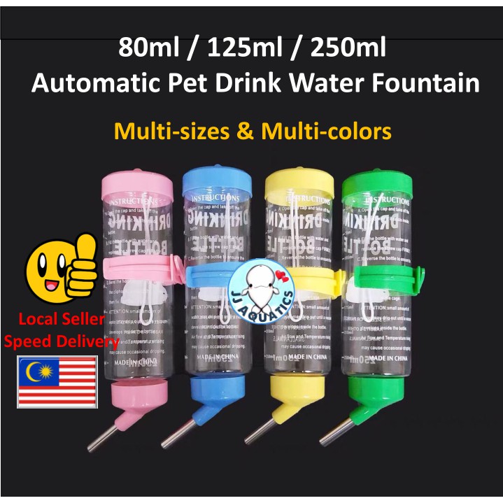 🔥Ready Stock🔥MultiColor Pet Drink Stainless Steel Automatic Drink Water ...