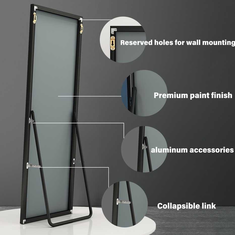 Oo【READY STOCK】150cmStanding Long Mirror Stand Cermin Panjang Mirror