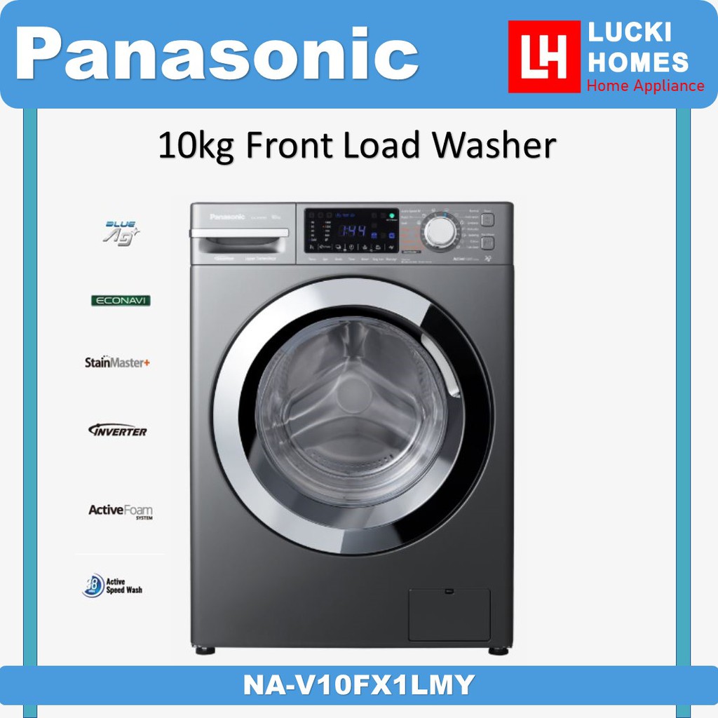 Panasonic 10kg Front Load Washer NAV10FX1LMY with Care+ Hygiene Expert