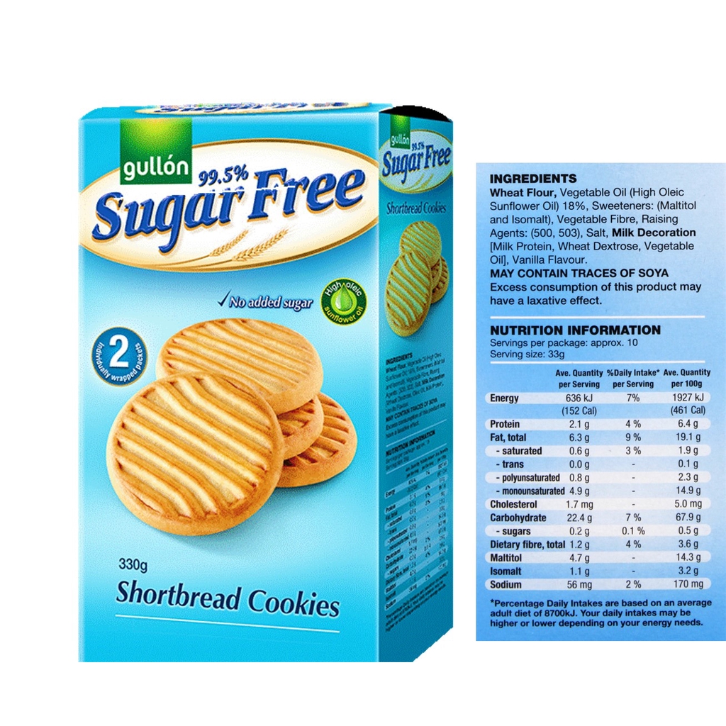 **Exp 3/2025** Gullon Sugar Free Shortbread Cookies 330g Shopee Malaysia