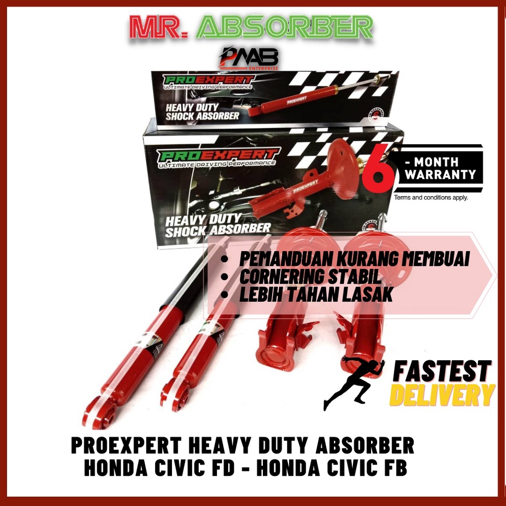 Absorber Heavy Duty Proexpert Honda Civic Fd Civic Fb Shopee Malaysia